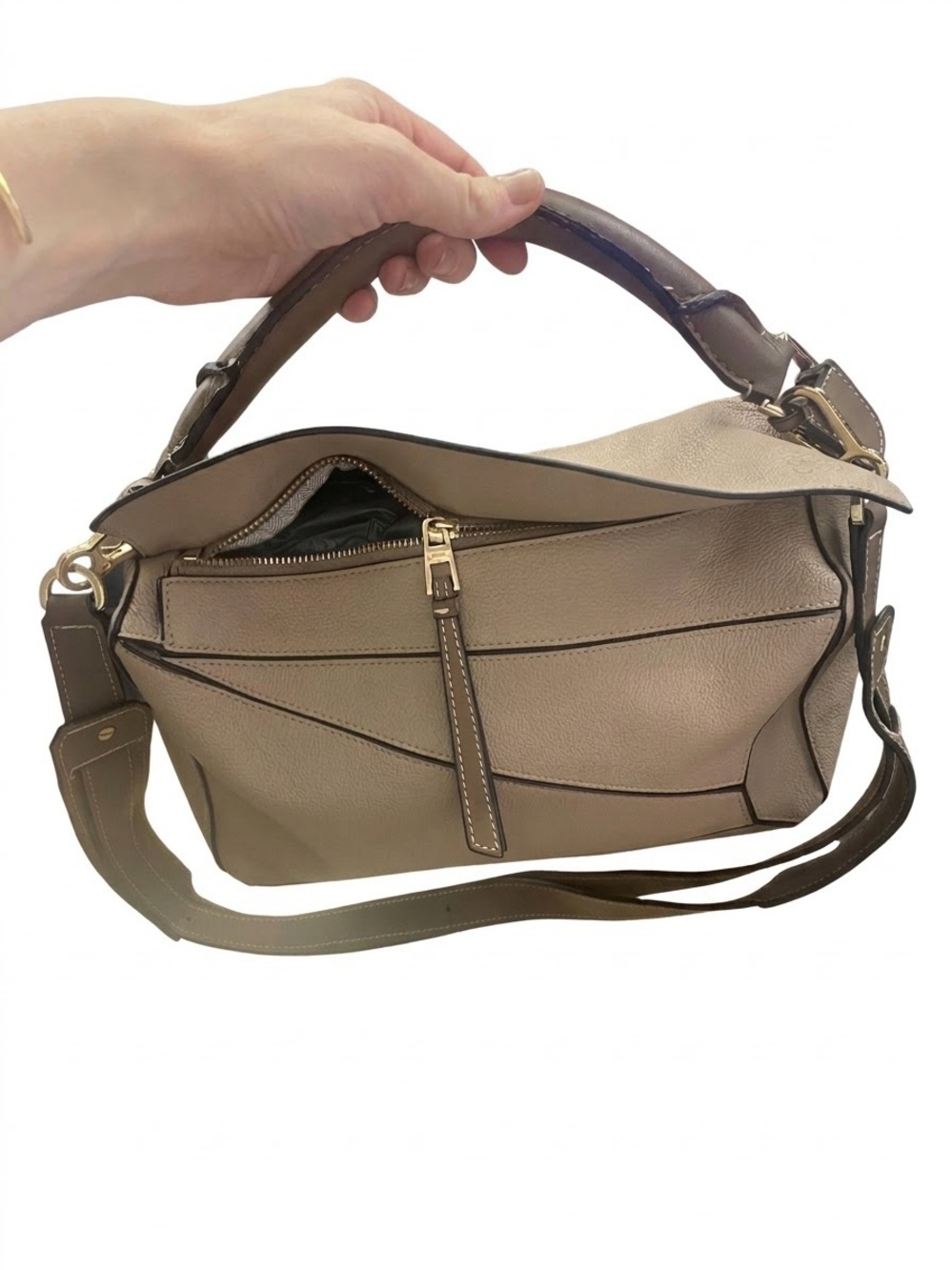 Loewe Puzzle Medium in Sandmink